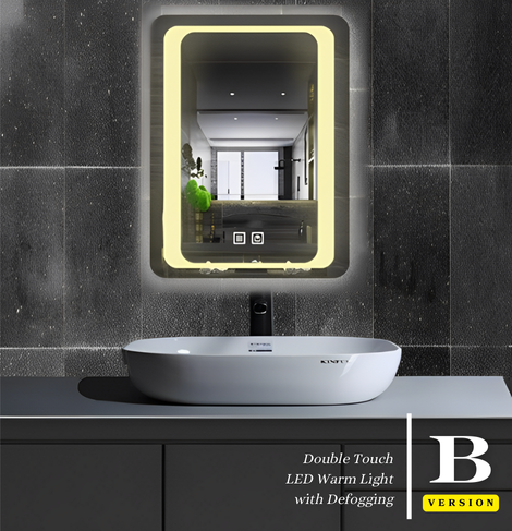 SMART MIRROR In-light Portrait | LED lights with Defogging, and Time Display