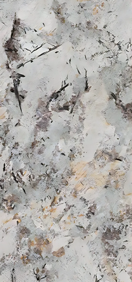 Normal Sintered Stone Slab - "Amber Ice Crystal" Stone Pattern