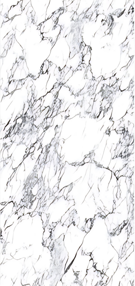 Full Body Sintered Stone Slab - " MT3002PF Balop Flower" White Gray