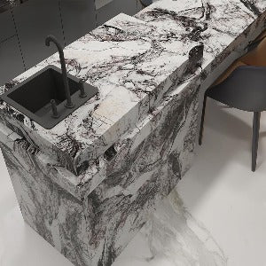 Normal Sintered Stone Slab - "A deep dragon rises" Stone Pattern