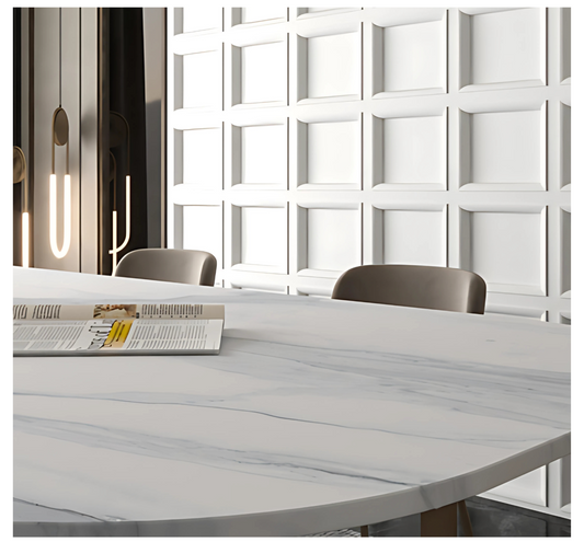 Full Body Sintered Stone Slab - " MT1019MF TOSKALA WHITE" White, Beige